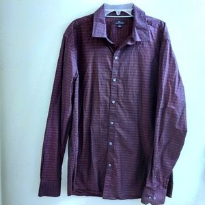 Marc Anthony Slim Fit Casual/Dress Shirt Size Large Dark Purple
